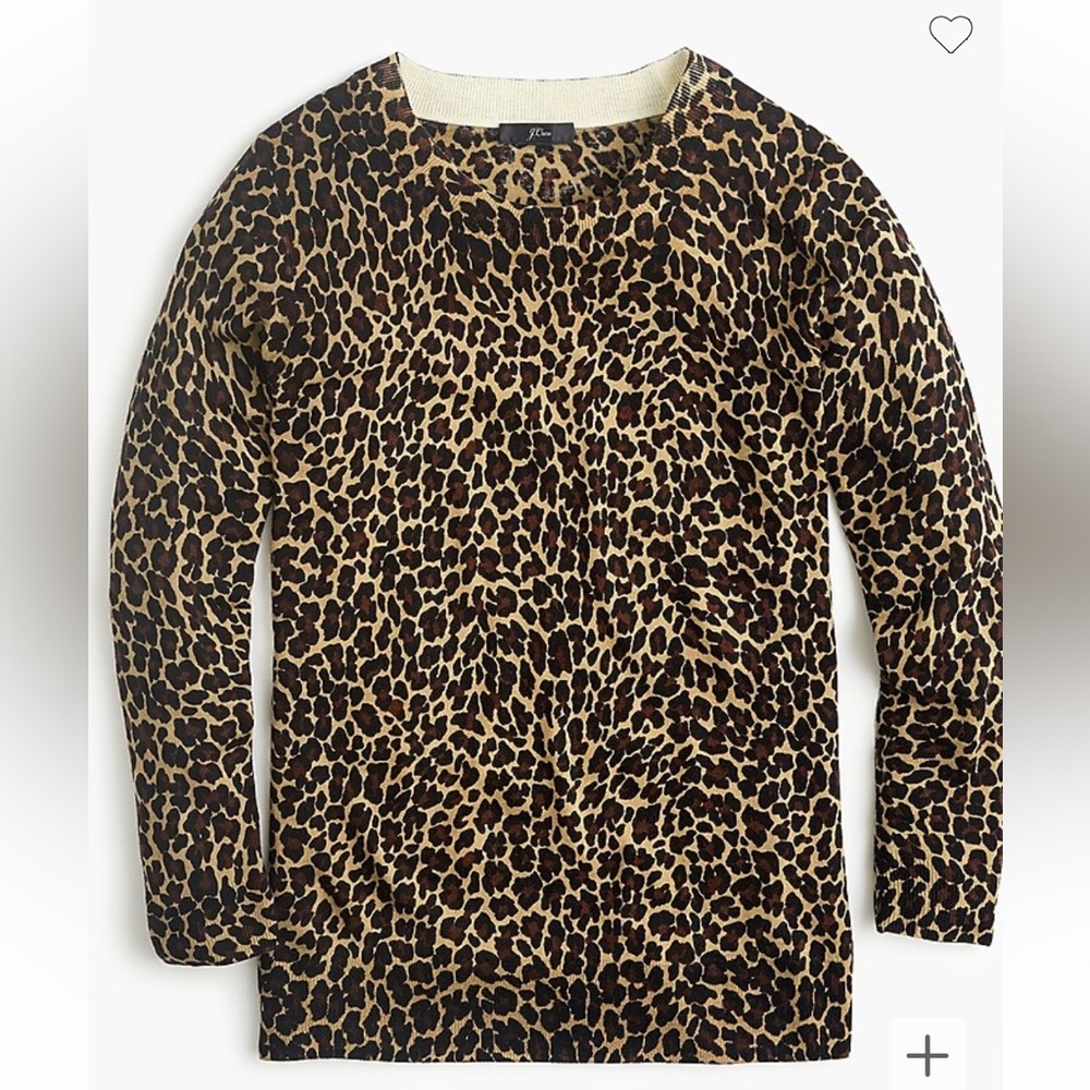 J.Crew tippi sweater in leopard EUC